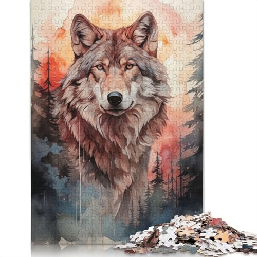 Die Wolf-Palette-Puzzles für Erwachsene und Kinder. Unmögliches Herausforderungsspielzeug, Lernspiel, Heimdekoration, ab 14 Jahren, 520 Teile (52 x 38 cm) von GQmoney
