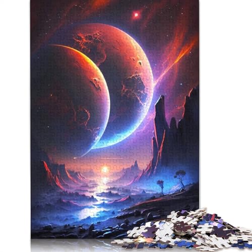 Doppel-Planet-Universum-Puzzle für Erwachsene, kreative Spiele, Puzzle-Geschenk für Jungen oder Mädchen, 1500 Teile (85 x 57 cm) von GQmoney