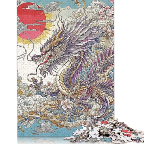Drachen-Japanisches Puzzle für Erwachsene, Lernspiel, Puzzle-Geschenke für Kinder ab 12 Jahren, 1500 Teile (85 x 57 cm) von GQmoney