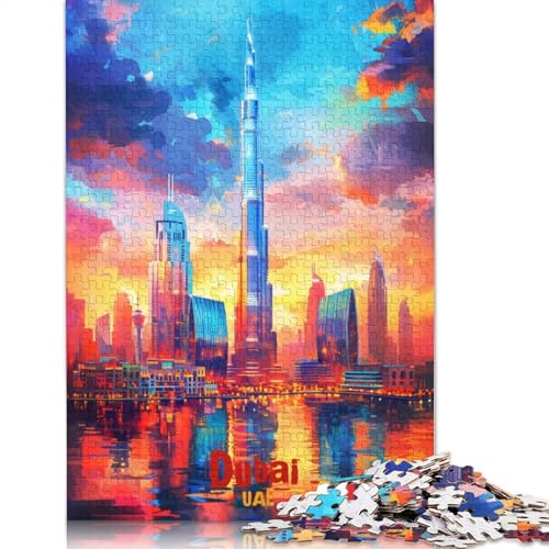 Dubai Art Poster Puzzles für Erwachsene ab 18 Jahren. Upe Lernspiele Puzzle für Erwachsene und Kinder, 520 Teile (52 x 38 cm) von GQmoney