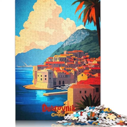 Dubrovnik Art Poster, 520 Puzzles für Erwachsene, Lernspiel, Puzzlespiele für Erwachsene, für Jungen oder Mädchen, 520 Teile (52 x 38 cm) von GQmoney