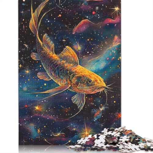 EIN riesiger Wels schwimmt in Kunst-Puzzles für Erwachsene und Kinder. Skurrile Herausforderung, Spielzeug, Lernspiele, Heimdekoration, Geschenke, 520 Teile (52 x 38 cm) von GQmoney