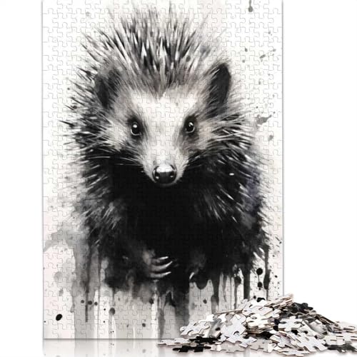 Echidna Beauty Black Ink Puzzle 1000 Teile für Erwachsene und Teenager ab 12 Jahren, 1000 Teile (75 x 50 cm) von GQmoney