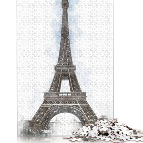 Eiffelturm-Puzzle für Erwachsene, 520 Teile, DIY-Spiel, Erwachsenen-Puzzles für Frauen für Erwachsene Kinder, 520 Stück (52 x 38 cm) von GQmoney