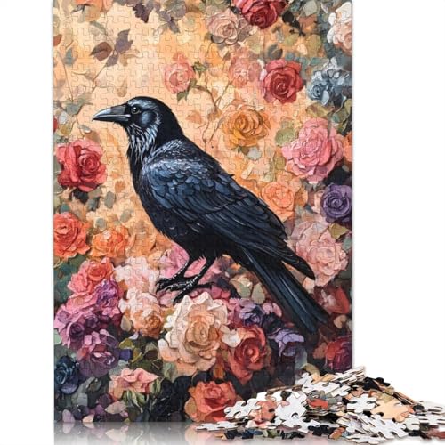Eine Krähe Steht auf Puzzles für Erwachsene und Kinder. 1000 Teile. Tolle Geschenke, Herausforderungsspielzeug, Lernspiele, Heimdekorationsgeschenke, 1000 Teile (75 x 50 cm) von GQmoney