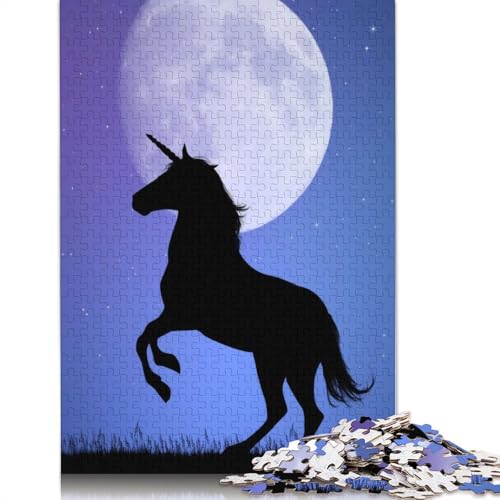 Einhorn-Pferd-Fantasie-Puzzle für Erwachsene und Kinder. Tolles Geschenk, Herausforderungsspielzeug, Lernspiel, Heimdekoration, ab 14 Jahren, 520 Teile (52 x 38 cm) von GQmoney