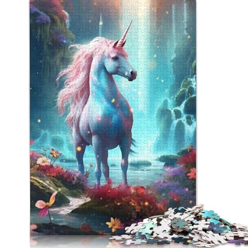 Einhorn-Pferd-Fantasie-Puzzle mit 1000 Teilen für Kinder ab 18 Jahren – Familienaktivitäts-Puzzle, Lernspiele, schwierig und herausfordernd (75 x 50 cm) von GQmoney