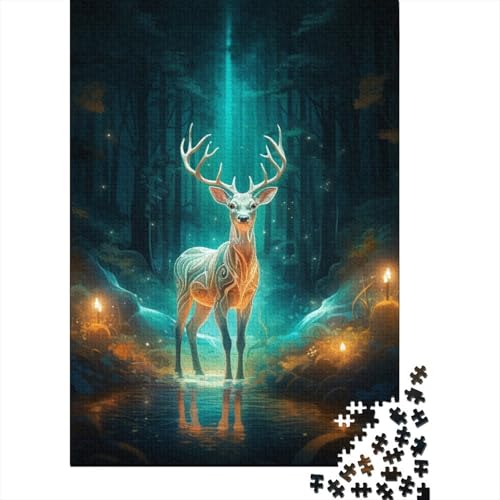 Elch Puzzle 100% recycelter Karton Premium Karton Puzzle für Erwachsene Kinder 38x26cm/1000pcs von GQmoney