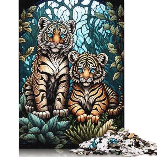 Enchanted Kingdom Tiger 1000-teiliges Puzzle für Teenager, Geschenke, Papierpuzzle, Puzzle für Erwachsene, Lernspiele für Zuhause, DIY-Spielzeug, 1000 Teile (38 x 26 cm) von GQmoney
