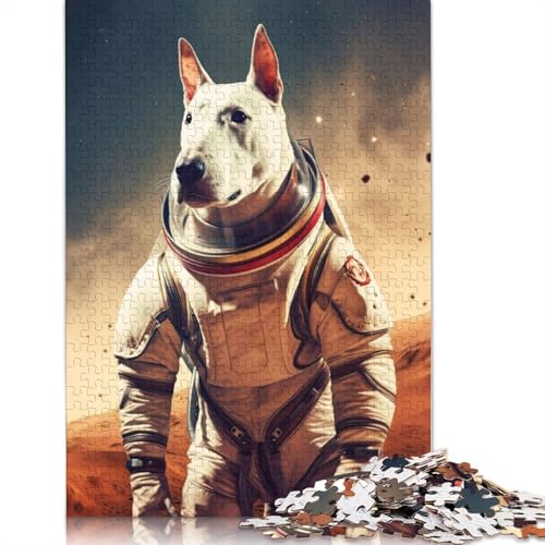 Englischer Bullterrier Mars Puzzles für Erwachsene und Kinder. Unmögliche Herausforderung, Spielzeug, Lernspiele, Heimdekoration, Geschenke, 1000 Teile (75 x 50 cm) von GQmoney