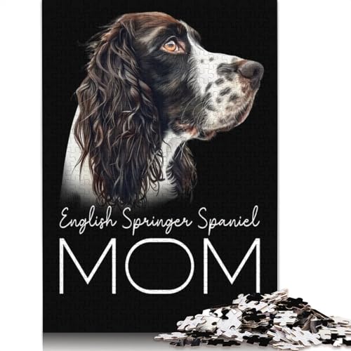 English Springer Spaniel M Puzzle für Erwachsene und Kinder. Unmögliches Herausforderungsspielzeug, Lernspiele, Heimdekoration, ab 14 Jahren, 520 Teile (52 x 38 cm) von GQmoney