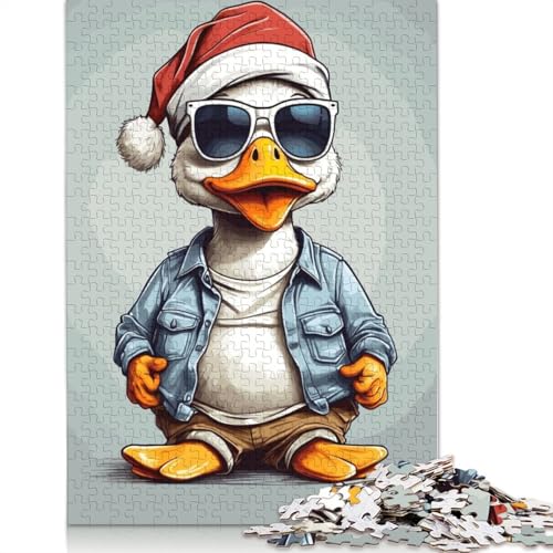 Enten-Weihnachts-Puzzle, 520 Teile, für Erwachsene, passen perfekt zusammen, Denksportaufgaben für Frauen und Männer, 520 Teile (52 x 38 cm) von GQmoney
