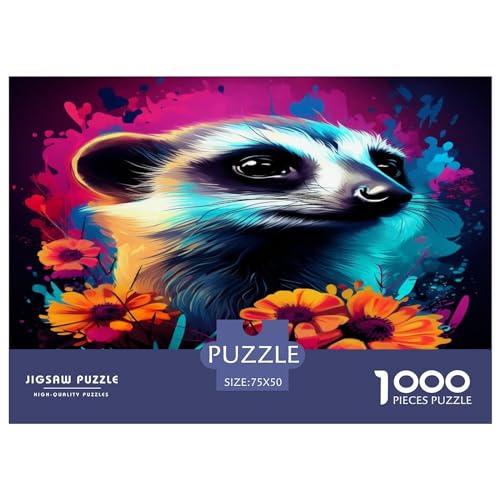 Erdmännchen-Puzzle, 1000 Teile, für Erwachsene, Puzzle für Erwachsene, 1000 Teile, Lernspiele, 1000 Teile (75 x 50 cm) von GQmoney