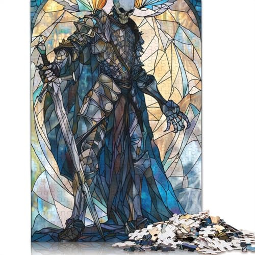 Erwachsenen-Puzzle, Skelett-Krieger-Puzzle, 1000-teiliges Puzzle für Erwachsene, Lernspiel, Herausforderung, Spielzeug, 1000 Teile (75 x 50 cm) von GQmoney