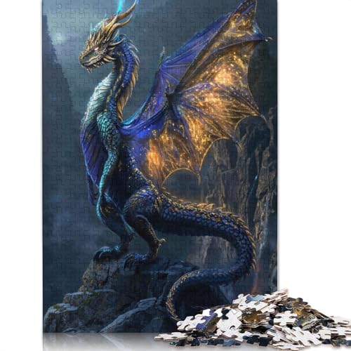 Ethereal Starfall Dragon 1000-teiliges Puzzle für Erwachsene | | Familienspaß-Puzzles für Erwachsene, Geschenke, Denkspiele, 1000 Teile (75 x 50 cm) von GQmoney