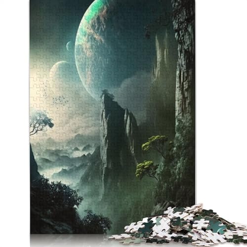 Exoplanet Aurora Prime Puzzles 1500 Teile Holzpuzzles Puzzle für Erwachsene und Jugendliche für Erwachsene und Jugendliche ab 12 Jahren 1500 Teile (85 x 57 cm) von GQmoney