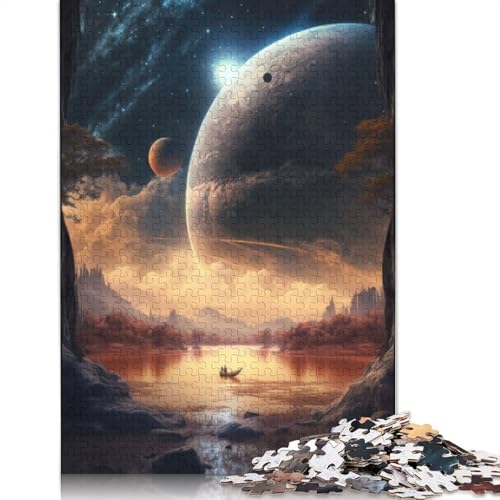 Exoplanet Hyperion Terra Puzzles 520 Teile für Teenager Geschenke Holzpuzzle Puzzle für Erwachsene Familienspaß Puzzles 520 Stück (52x38cm) von GQmoney