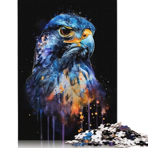 Falcon Aquarell-Puzzle für Erwachsene und Kinder. Unmögliches Herausforderungsspielzeug, Lernspiele, Heimdekoration, ab 14 Jahren, 1500 Teile (85 x 57 cm) von GQmoney
