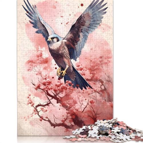 Falcon Kirschblüten-Puzzle, rechteckig, Papp-Puzzle, Geschenk für Kinder ab 12 Jahren, 520 Teile (52 x 38 cm) von GQmoney