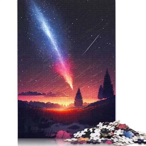 Fantasy-Himmel-Landschaftspuzzle 1000 Teile für Teenager-Geschenke, Holzpuzzle für Erwachsene und Teenager ab 12 Jahren, 1000 Teile (75 x 50 cm) von GQmoney
