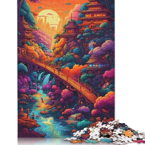 Fantasy Landscape 4 1000-teiliges Puzzle für Erwachsene, Spielzeug, Denkspiel, Lernspiel für Erwachsene, Stressabbau, Heimdekoration, 1000 Stück (75 x 50 cm) von GQmoney