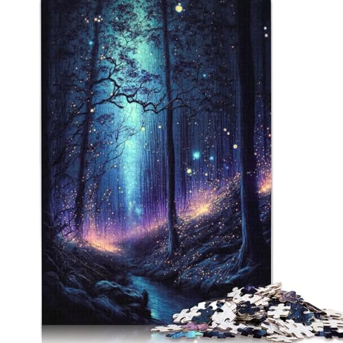 Fantasy-Nacht-Puzzle, 1000 Teile, Erwachsenen-Puzzle, Holzpuzzle, nachhaltiges Puzzle für Erwachsene, Spiele, 1000 Teile (75 x 50 cm) von GQmoney