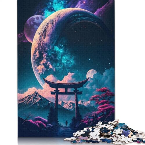 Fantasy Night Japan 1000-teiliges Puzzle für Erwachsene | | Familienspaß-Puzzles für Erwachsene, Geschenke, Denkspiele, 1000 Teile (75 x 50 cm) von GQmoney
