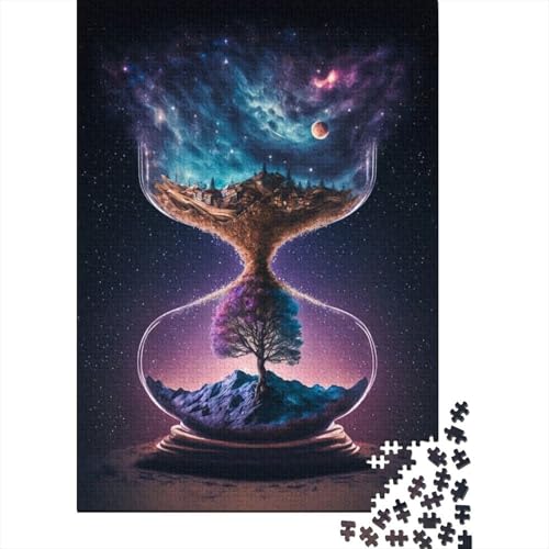 Fantasy-Sanduhr-Puzzle, einzigartige Heimdekoration, 100% recycelter Karton, Puzzle für Erwachsene, 1000 Teile (38 x 26 cm) von GQmoney