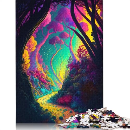 Fantasy World Forest Puzzles 1500 Teile für Teenager Geschenke Holzpuzzle Erwachsenenpuzzle Familienspaß Puzzles 1500 Stück (85x57cm) von GQmoney