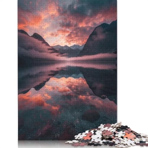 Fiery Dawn at Fiordland Puzzles für Erwachsene ab 18 Jahren. Upe Lernspiele Puzzle für Erwachsene und Kinder, 520 Teile (52 x 38 cm) von GQmoney