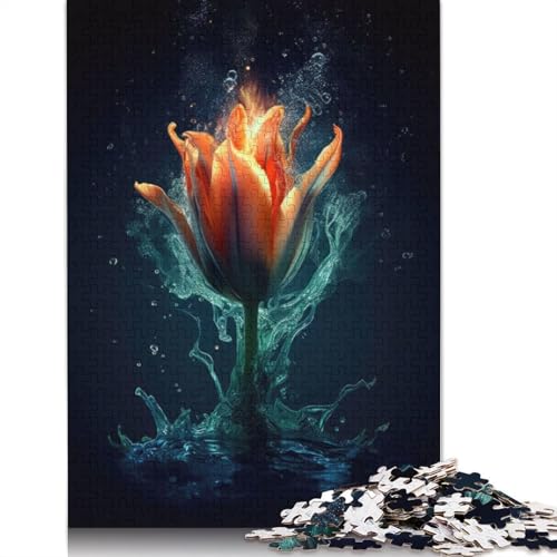 Fire Tulip Puzzles, 520 Teile, Holzpuzzles, Puzzle für Erwachsene und Jugendliche ab 12 Jahren, 520 Teile (52 x 38 cm) von GQmoney