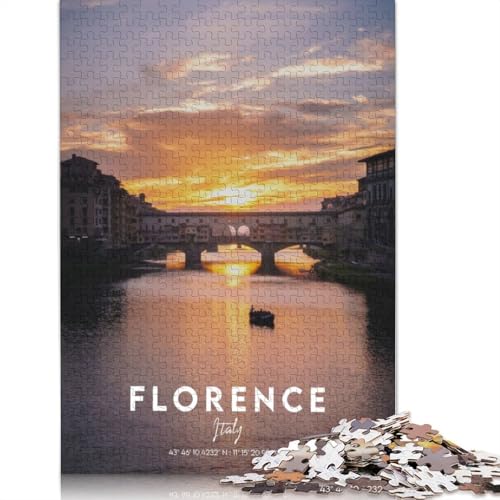 Florence Puzzle-Spielzeug für Erwachsene, Lernspiel, Puzzlespiele für Erwachsene für Frauen und Männer, 1000 Teile (75 x 50 cm) von GQmoney
