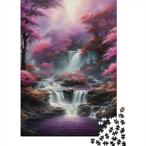 Forest Cascade Puzzle, lustiges Premium-Papp-Puzzle für Jungen oder Mädchen, 70 x 50 cm, 1000 Teile von GQmoney