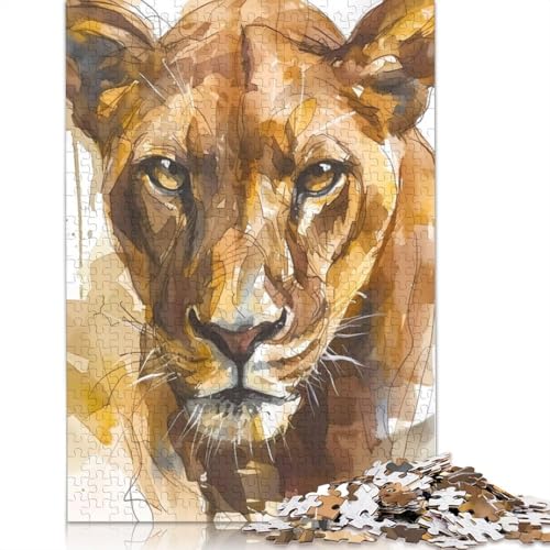 Fossa Aquarell-Puzzles für Erwachsene und Kinder. Tolles Geschenk, Herausforderungsspielzeug, Lernspiele, Heimdekoration, ab 14 Jahren, 520 Teile (52 x 38 cm) von GQmoney