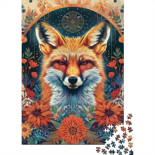 Fox Puzzle Brain Teaser Papier Rechteckiges Puzzle für Erwachsene und Teenager, 70 x 50 cm, 1000 Teile von GQmoney