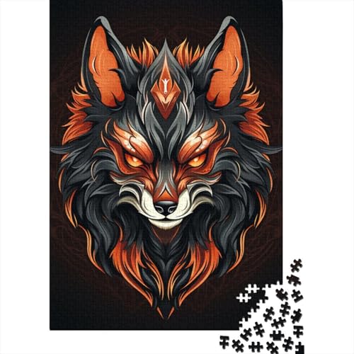 Fox Puzzle DIY Spiel Papier Rechteckiges Puzzle für Jungen oder Mädchen Geburtstagsgeschenk 70 x 50 cm / 1000 Stück von GQmoney