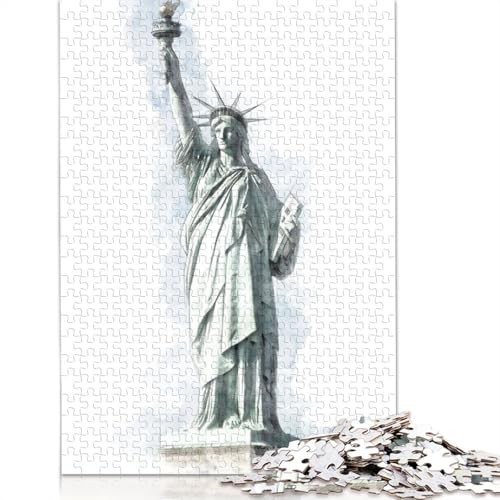 Freiheitsstatue, 1000 Puzzles für Erwachsene, Lernspiel, Puzzlespiele für Erwachsene für Jungen oder Mädchen, 1000 Teile (75 x 50 cm) von GQmoney