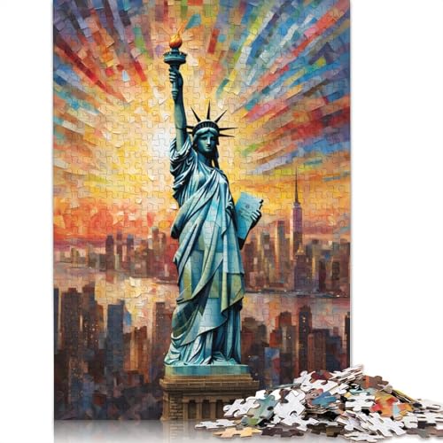 Freiheitsstatue, Puzzle-Spielzeug für Erwachsene, Lernspiel, Puzzle-Spiele für Erwachsene für Frauen und Männer, 1500 Teile (85 x 57 cm) von GQmoney
