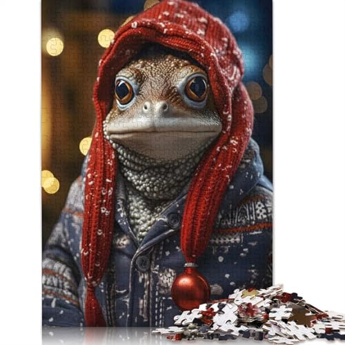Frogs Jolly Attire Puzzles für Erwachsene, 1000 Teile, Puzzle für Teenager ab 12 Jahren, 1000 Teile (38 x 26 cm) von GQmoney