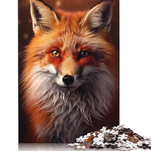 Fuchs-Porträtfotografie, 1000-teiliges Puzzle für Erwachsene | | Familienspaß-Puzzles für Erwachsene, Geschenke, Denkspiele, 1000 Teile (38 x 26 cm) von GQmoney