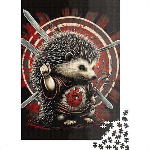 GQmoney Igel-Tier-Puzzle mit 1000 Teilen für Erwachsene, 1000-teiliges Holzpuzzle, praktisches Spiel, Familiendekoration, 1000 Teile (75 x 50 cm) von GQmoney