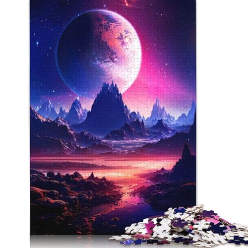 Galactic Luna Wilderness Puzzle für Erwachsene, 520 Teile, DIY-Spiel, Puzzles für Erwachsene für Frauen, für Erwachsene Kinder, 520 Stück (52 x 38 cm) von GQmoney
