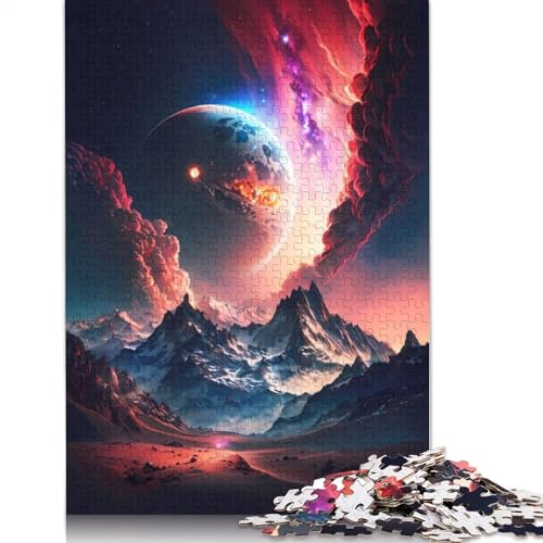 Galaktischer Bergplanet-Puzzle, farbenfrohe, Coole Puzzles für Kinder ab 12 Jahren, 520 Teile (52 x 38 cm) von GQmoney