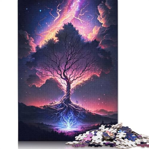 Galaxy Grand Tree Puzzle für Erwachsene, 520 Teile, 100% recycelte Holzplatte, Denksportaufgaben für Erwachsene, für Jungen oder Mädchen, 520 Teile (52 x 38 cm) von GQmoney