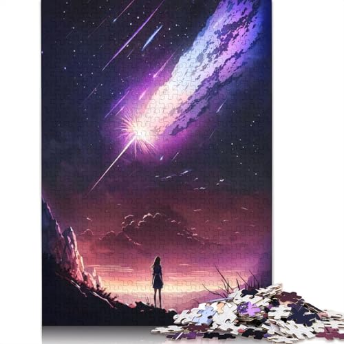 Galaxy Meteor Sunset Puzzles für Erwachsene ab 18 Jahren. Upe Lernspiele Puzzle für Erwachsene und Kinder, 520 Teile (52 x 38 cm) von GQmoney