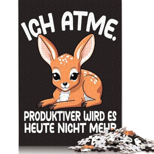 Gazelle – Lustiger Spruch – Puzzle für Erwachsene und Kinder. Skurrile Herausforderung, Spielzeug, Lernspiele, Heimdekoration, ab 14 Jahren, 520 Teile (52 x 38 cm) von GQmoney