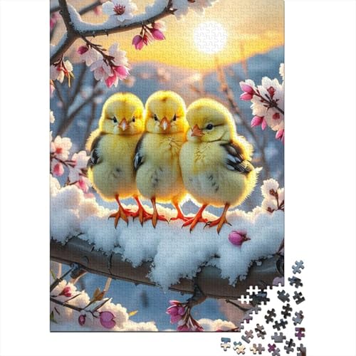 Geflügel-Hahn-Puzzle, 100% recycelter Karton, Premium-Karton, Puzzle für Erwachsene und Kinder, 1000 Teile (38 x 26 cm) von GQmoney