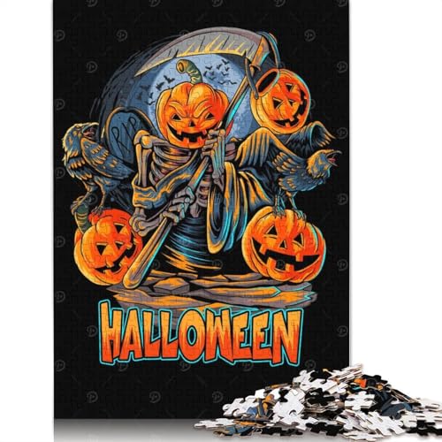 Geisterkürbis 1000-teiliges Puzzle, Papierpuzzle für Teenager, lustiges Puzzle 1000 Teile (75 x 50 cm) von GQmoney