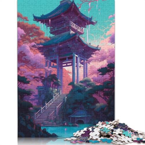 Geschichtsgebäude, 1000-teiliges Puzzle für Erwachsene, Spielzeug, Denkspiel, Lernspiel für Erwachsene, Stressabbau, Heimdekoration, 1000 Teile (75 x 50 cm) von GQmoney