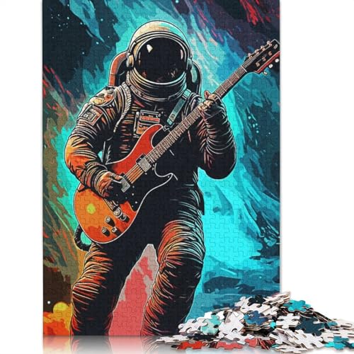 Gitarrist-Astronaut, 1000-teiliges Puzzle für Erwachsene | | Familienspaß-Puzzles für Erwachsene, Geschenke, Denkspiele, 1000 Teile (38 x 26 cm) von GQmoney